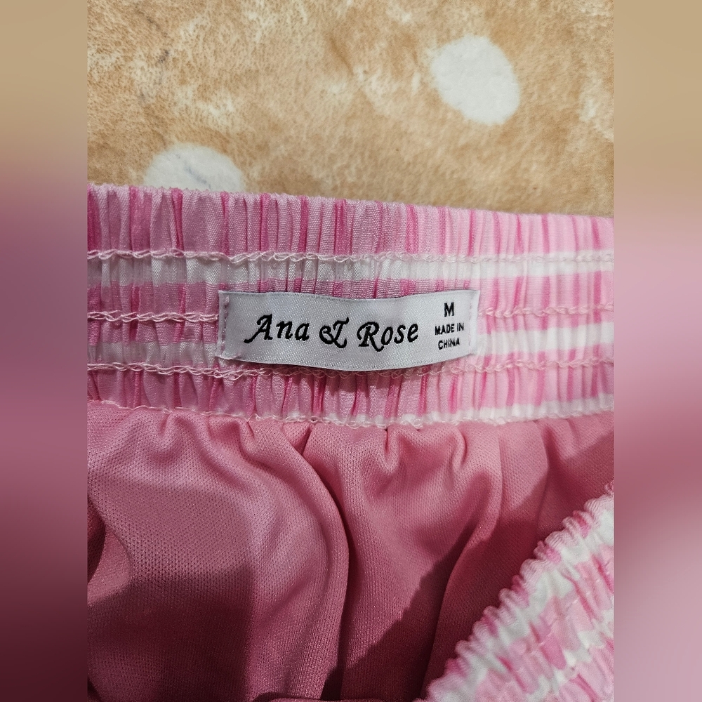 Nwt Anna Rose Gingham Tiered Pink Summer Maxi Long Womens M SKIRT Feminine Fairy - Picture 6 of 7